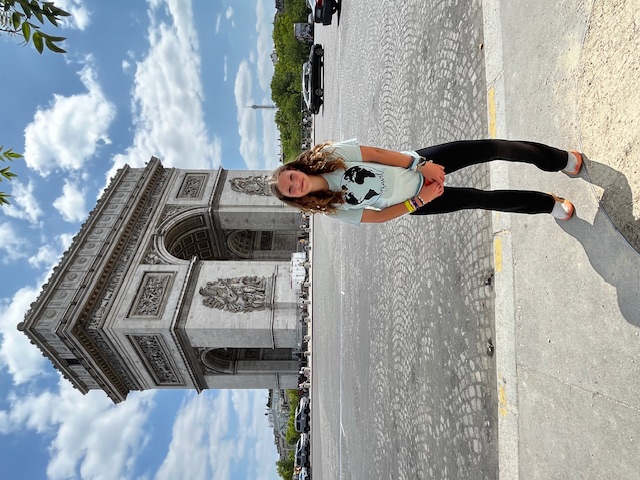Girl Scout outside of Arc de Triomphe in Paris